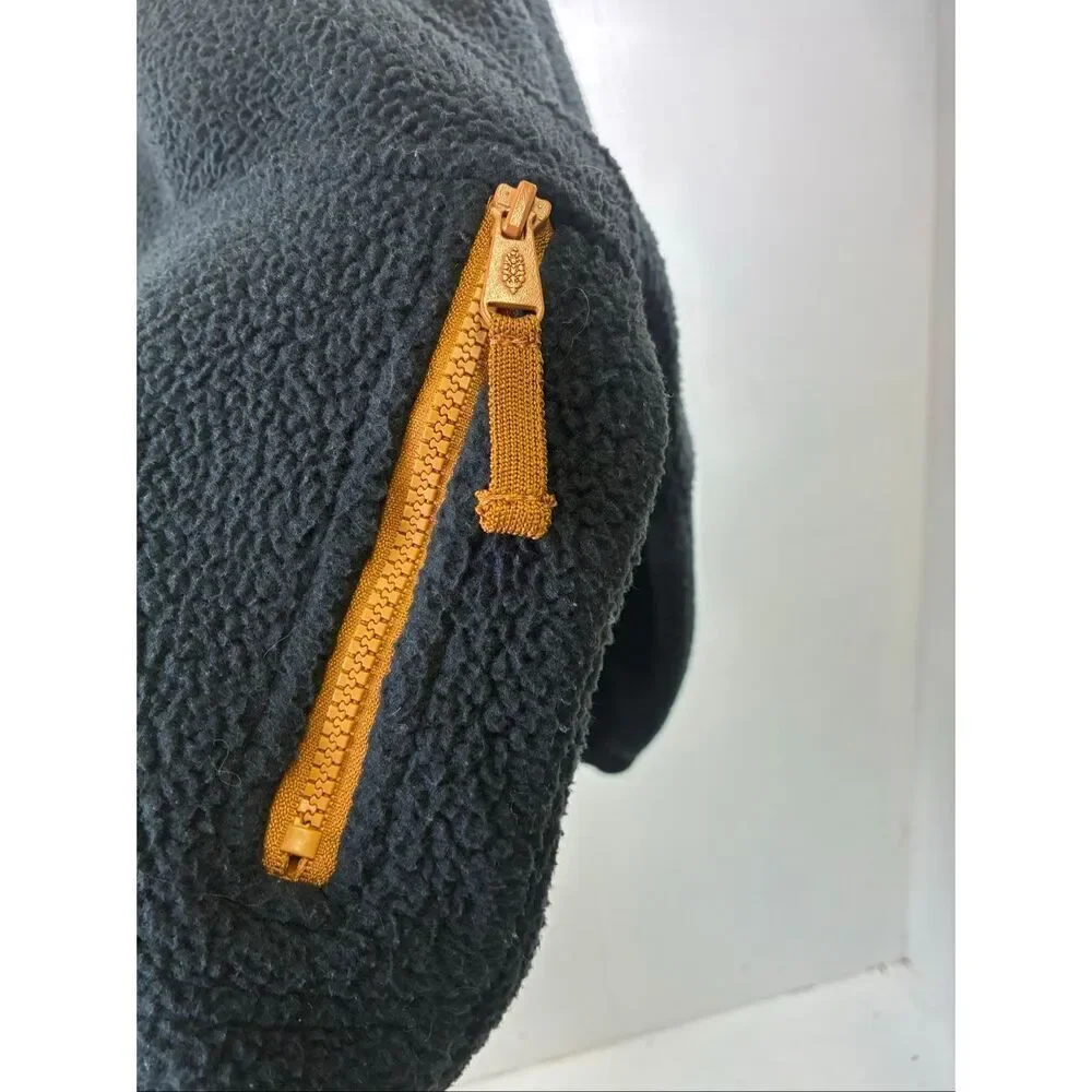 Free People Movement Hit the Slopes Color Block Pullover Black with Orange Accen